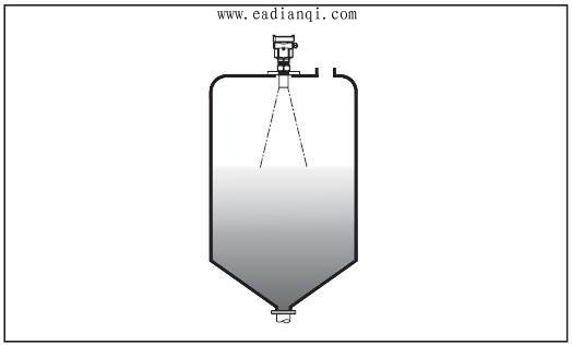 一体化超声波液位计要安装在锥形罐顶部中央位置